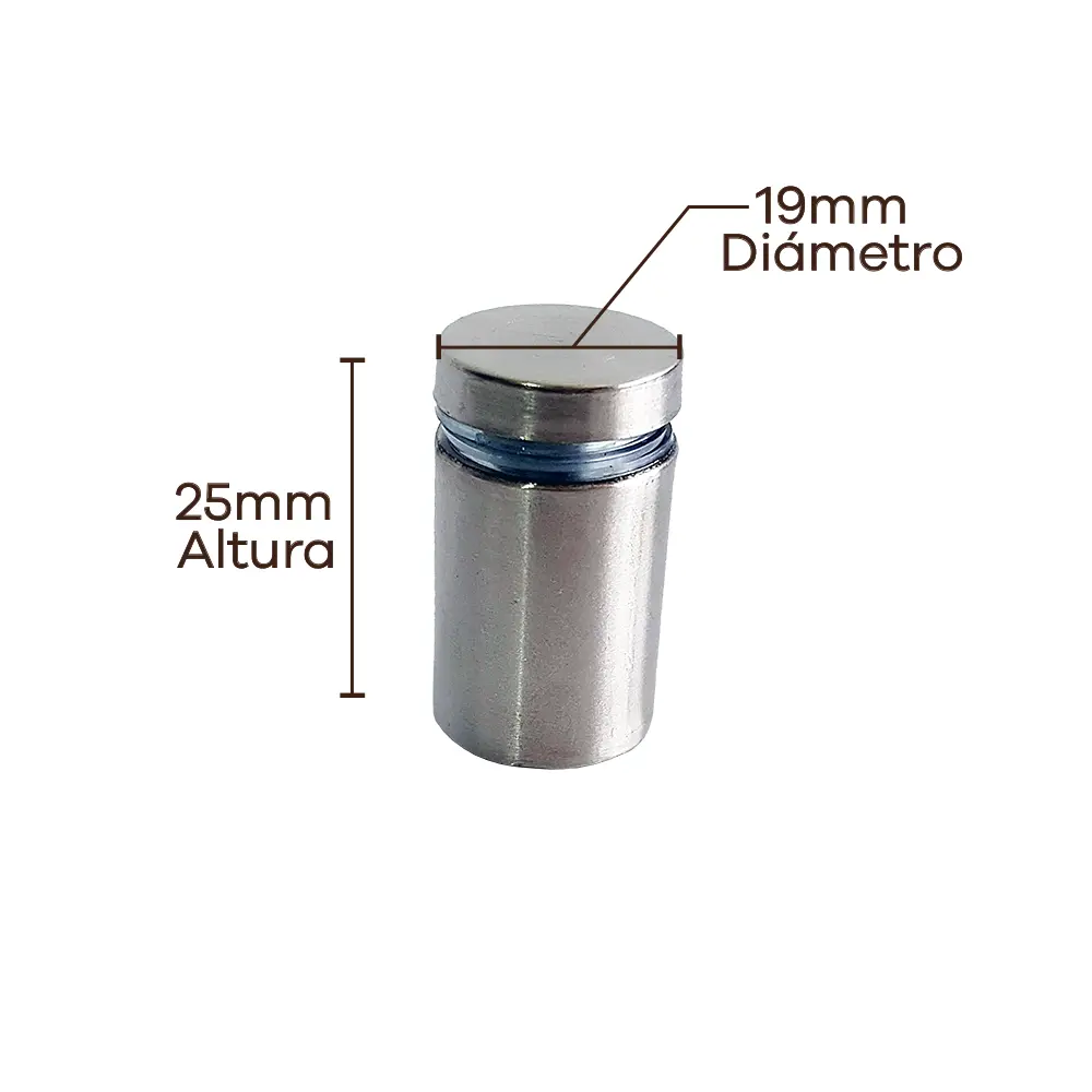 dilatador en acero de 19x25 mm medidas